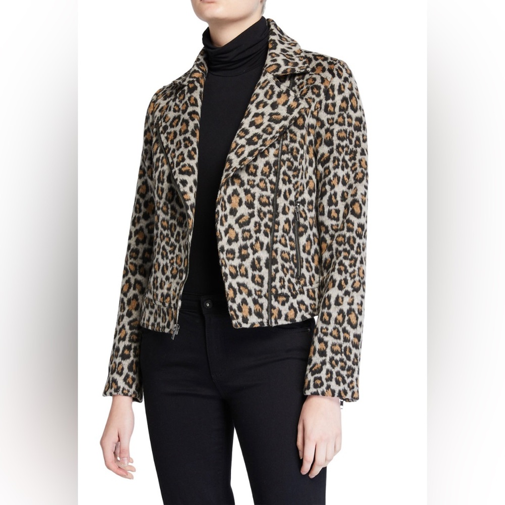 Cupcakes and Cashmere Leopard Print Moto Jacket, from Evereve